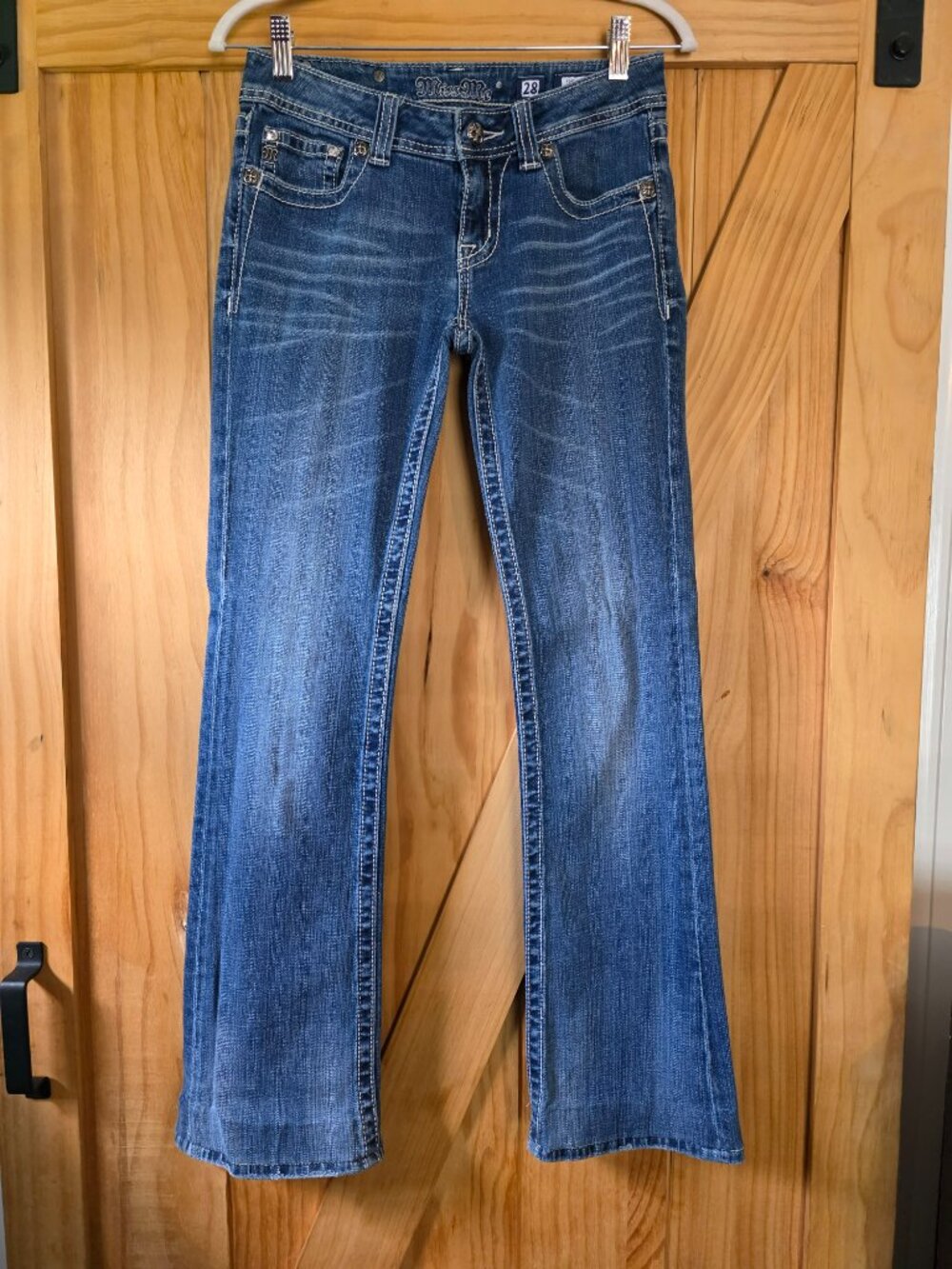 Miss Me Bling Cross Embellished Bootcut Jeans size: 28